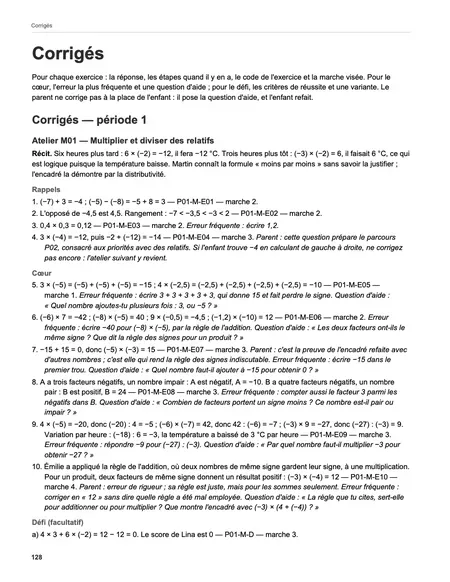 Page 128 du livre : le corrigé correspondant.