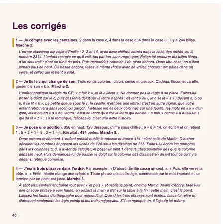 Page 40 du livre : le corrigé correspondant.